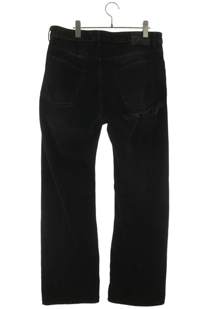 BALENCIAGA 25AW Black Vintage Wash Relaxed Fit Denim Size 31