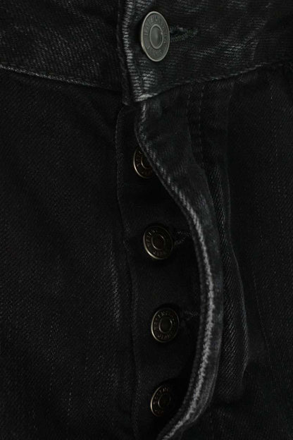 BALENCIAGA 25AW Black Vintage Wash Relaxed Fit Denim Size 31