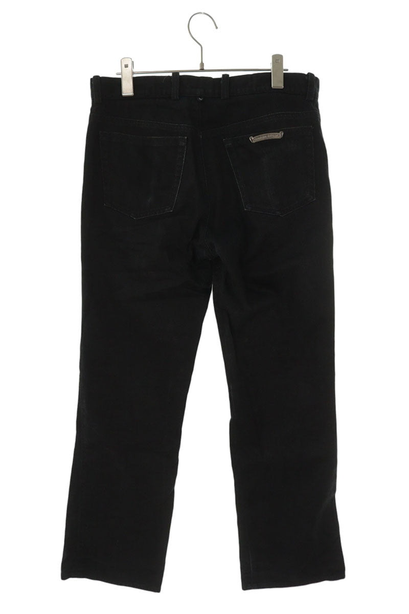 Chrome Hearts Black Flare Knee Stitch Denim Pants Size 33