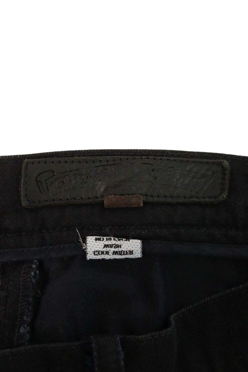 Chrome Hearts Black Flare Knee Stitch Denim Pants Size 33