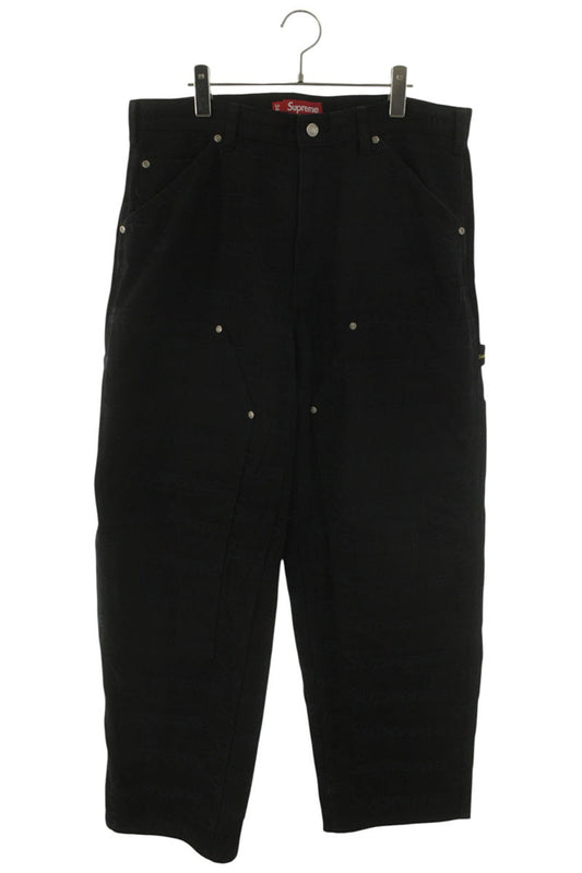 SUPREME 25AW Black Jacquard Logos Double Knee Size 34