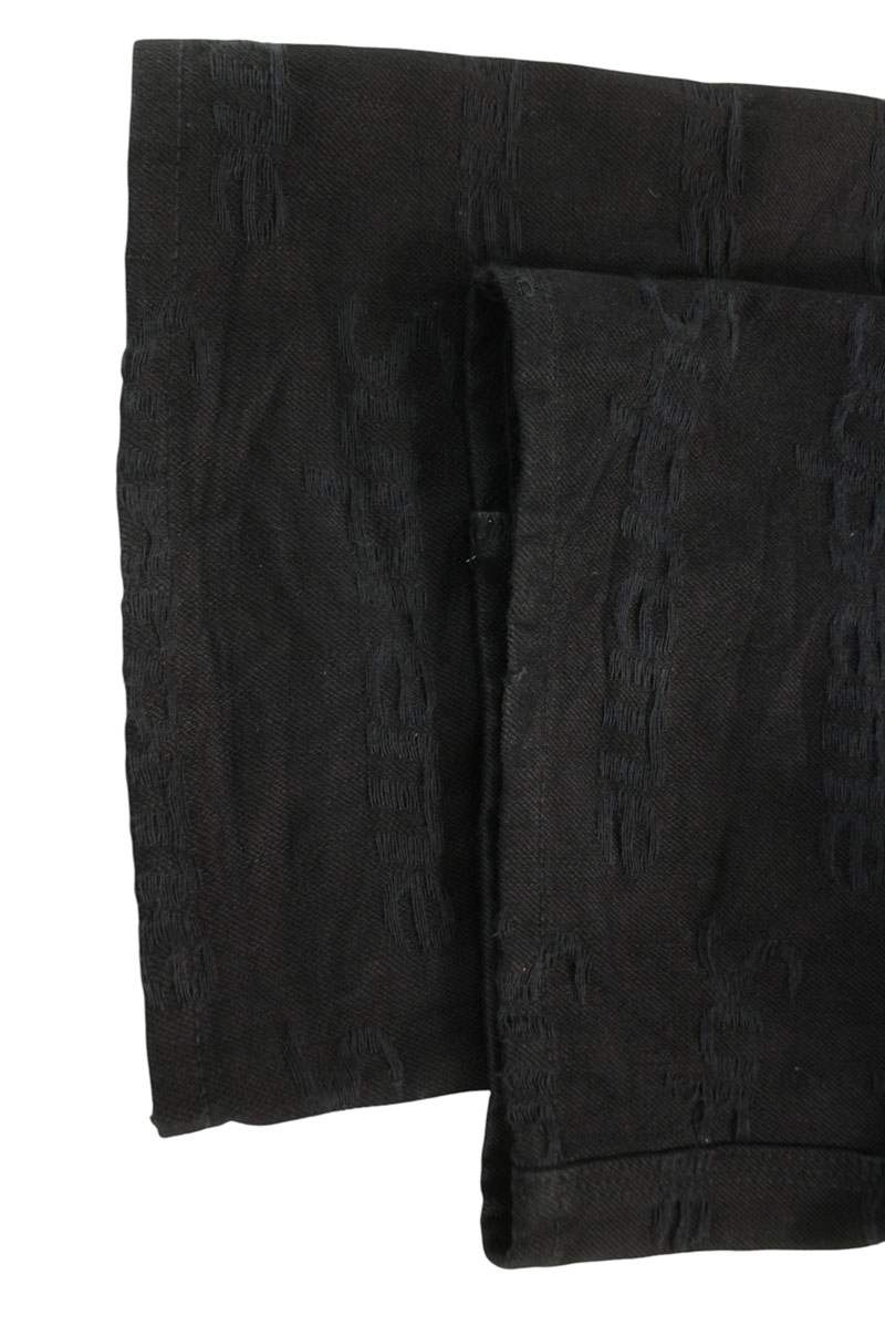 SUPREME 25AW Black Jacquard Logos Double Knee Size 34