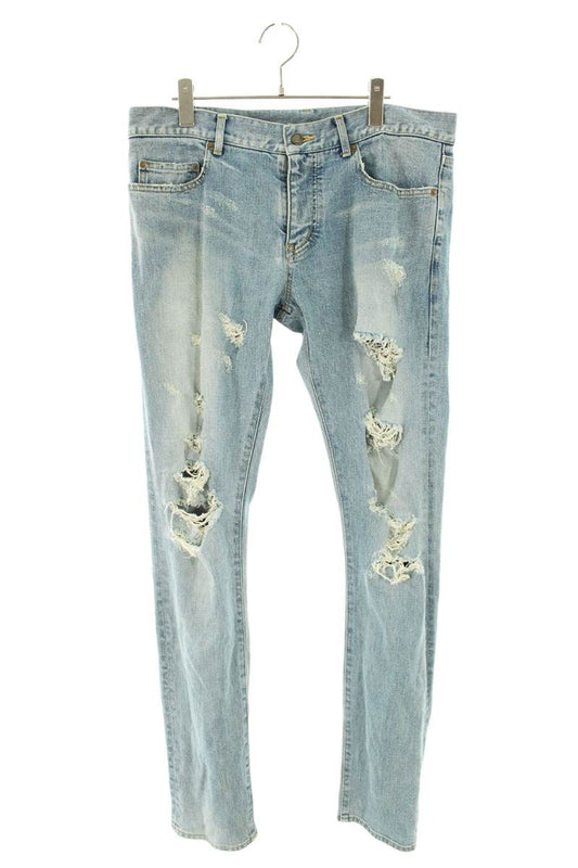 SAINT LAURENT PARIS 14AW Distressed Jeans Indigo Size 33