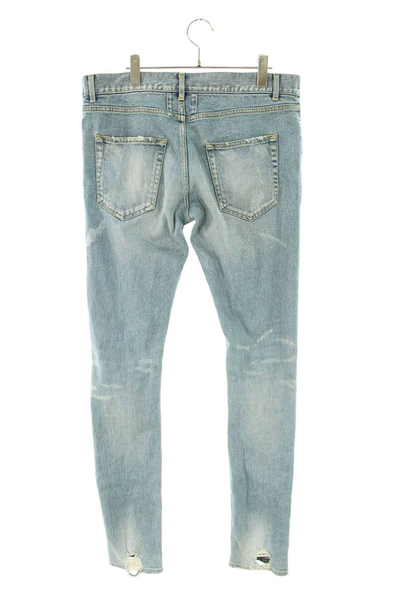 SAINT LAURENT PARIS 14AW Distressed Jeans Indigo Size 33