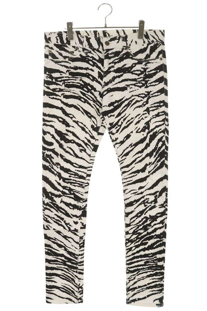 SAINT LAURENT PARIS 14SS Zebra Print Skinny Jeans Size 32