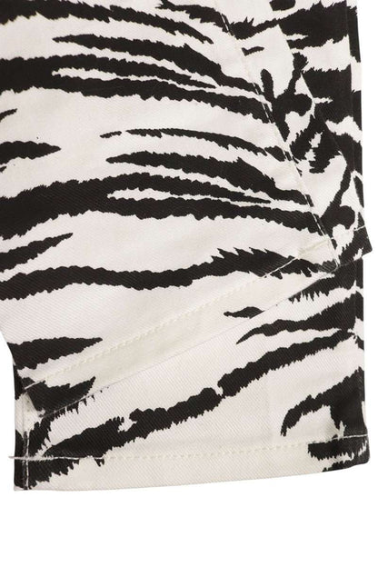 SAINT LAURENT PARIS 14SS Zebra Print Skinny Jeans Size 32