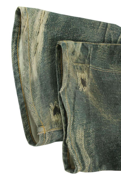 ACNE STUDIOS Keychain Print Indigo Denim Pants Size 32