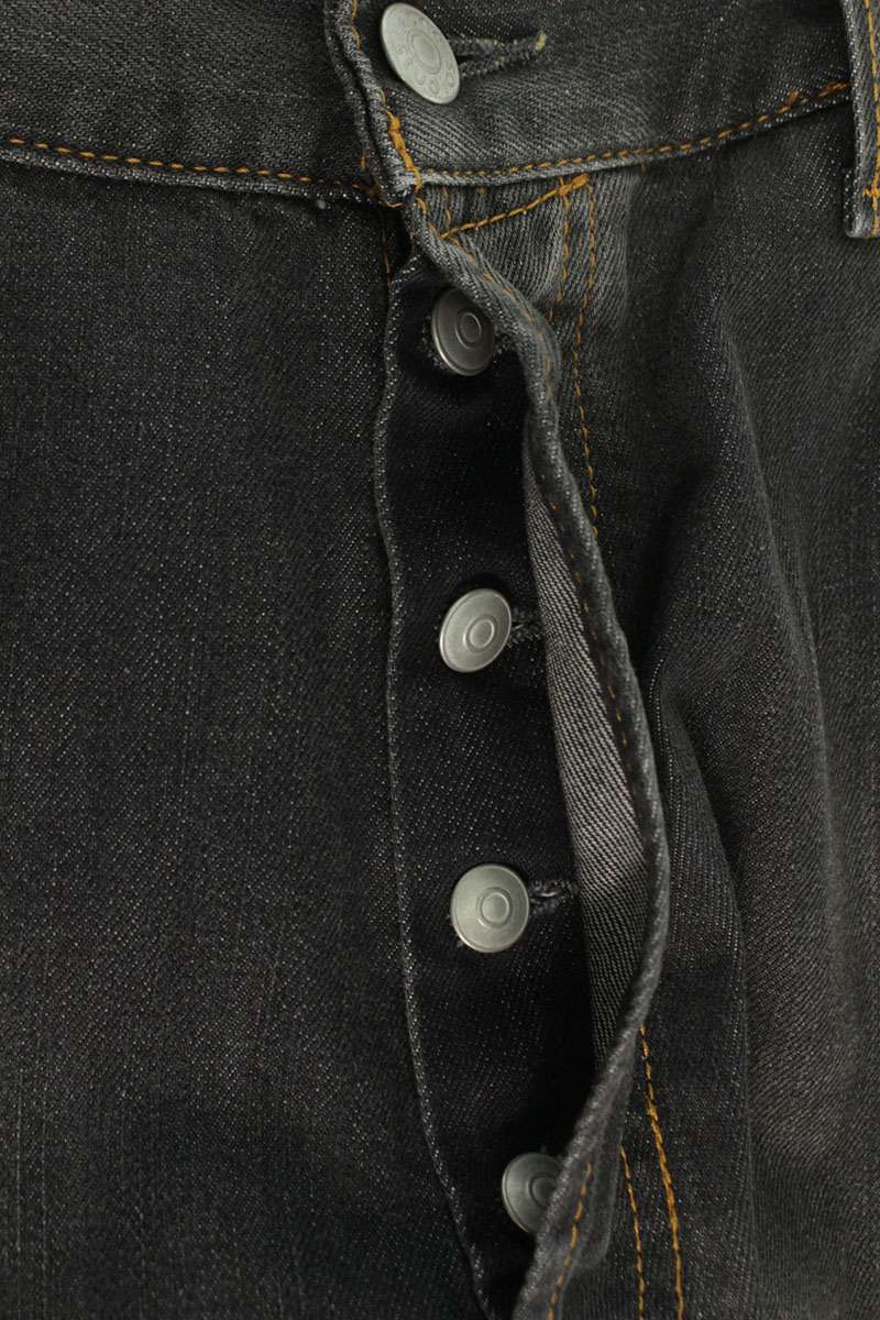 ACNE STUDIOS FN Black Trafalgar Damaged Baggy Jeans Size 38