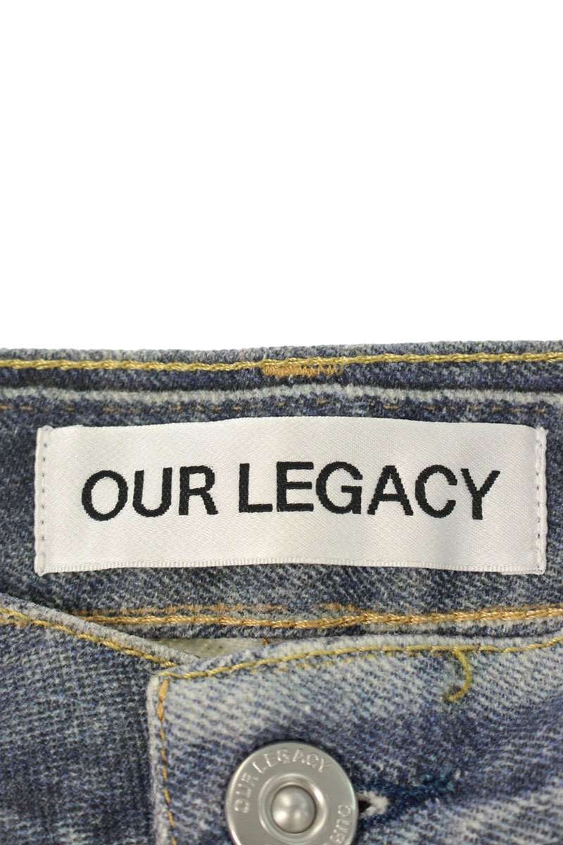 OUR LEGACY THIRD CUT Transfer Print Denim Pants Blue Size 32