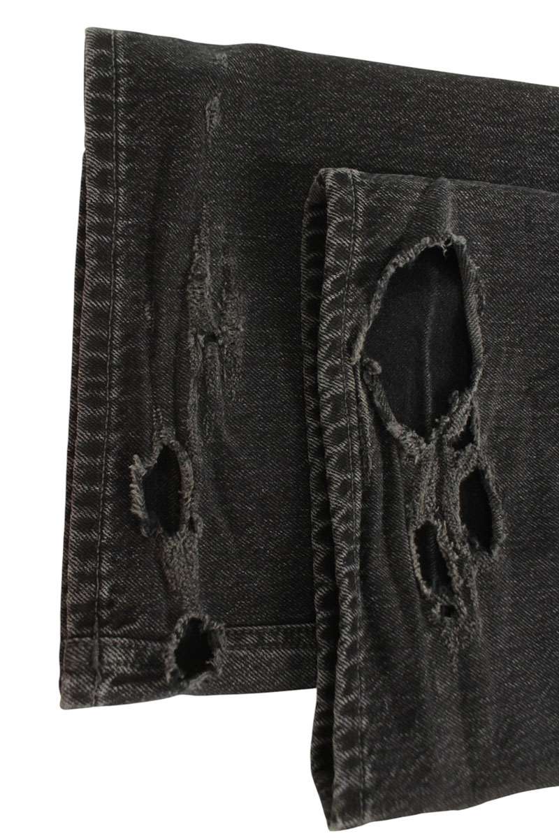 ACNE STUDIOS VINTAGE BLACK Washed Flare Denim Pants Size 29