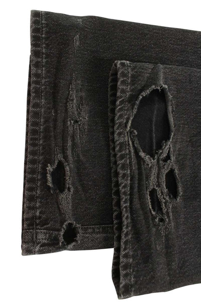 ACNE STUDIOS VINTAGE BLACK Washed Flare Denim Pants Size 29
