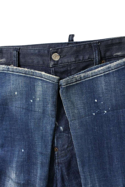 DSQUARED 21SS Distressed Paint Splatter Denim Pants Size 38