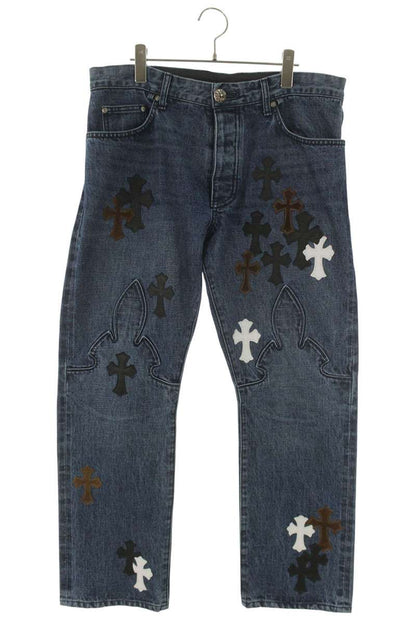 Chrome Hearts JEAN STRTLG FBRC Washed Patch Jeans Size 36