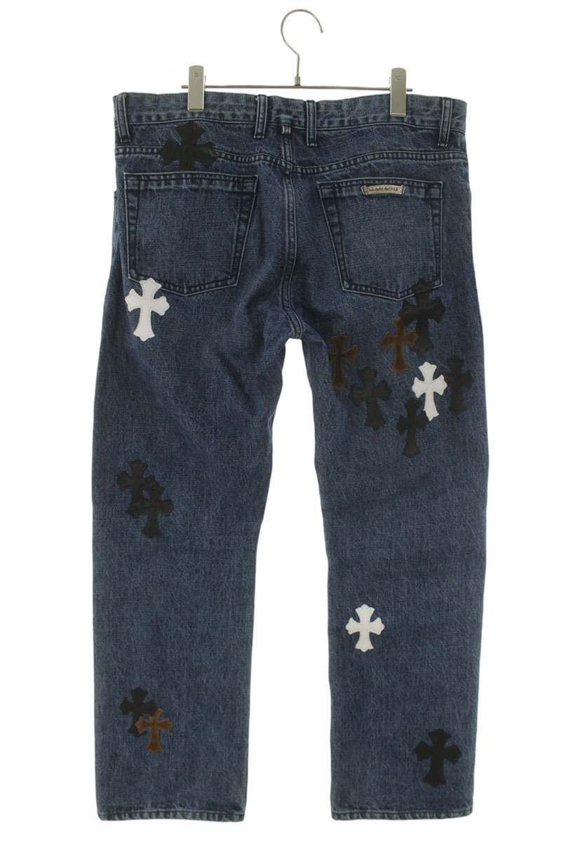 Chrome Hearts JEAN STRTLG FBRC Washed Patch Jeans Size 36