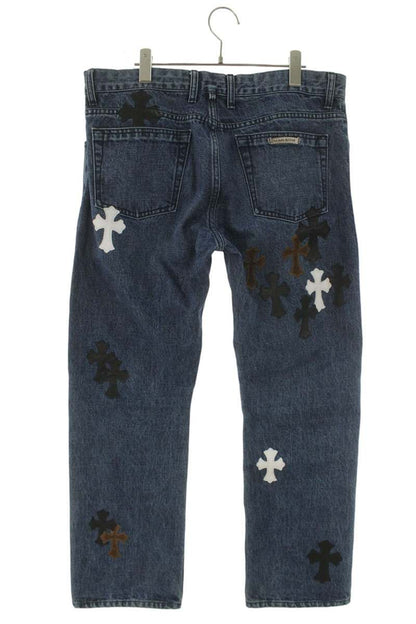 Chrome Hearts JEAN STRTLG FBRC Washed Patch Jeans Size 36