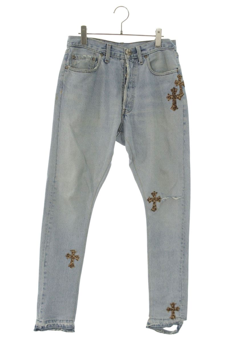 Chrome Hearts x Gallery Dept Cross Patch Denim Jeans Size 28