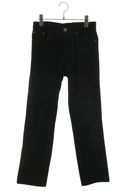 Chrome Hearts DNM PANTS BLK Flare Knee Stitch Denim Size 29