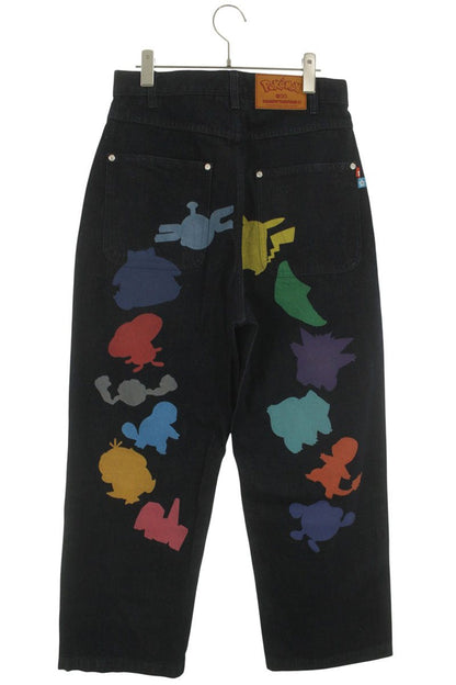 VANDY THE PINK Graphic Print Denim Pants Blue Size 28