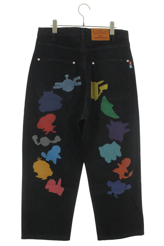 VANDY THE PINK Graphic Print Denim Pants Blue Size 32