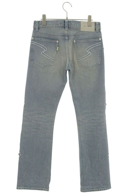 SKINS Side Studded Distressed Denim Pants Blue Size 32