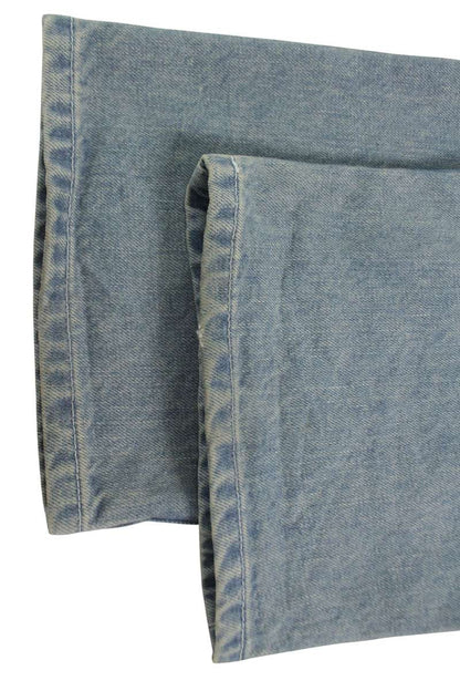 SKINS Side Studded Distressed Denim Pants Blue Size 32