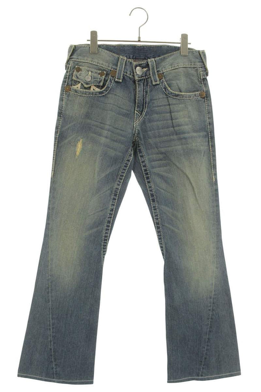 TRUE RELIGION Rainbow Joey Distressed White Stitch Size 29