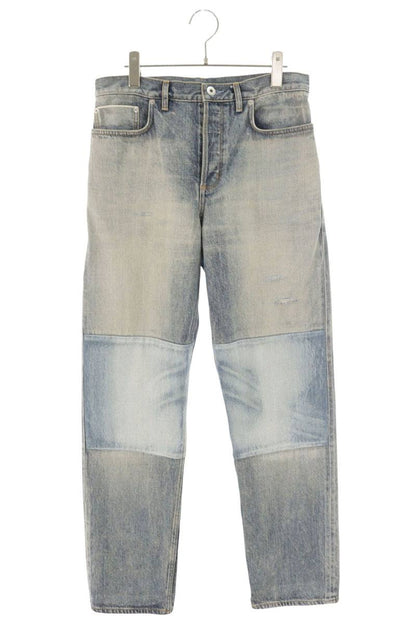 DIOR Regular Fit Patchwork Denim Pants Light Blue Size 29