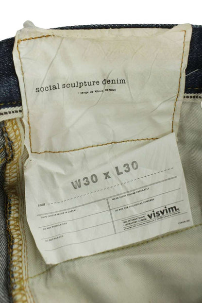 VISVIM Social Sculpture Straight Denim Pants Indigo Size 30