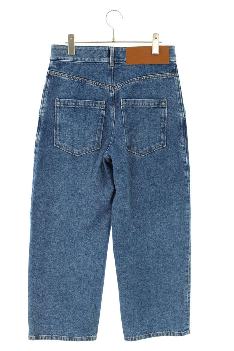 LOEWE Anagram Embroidered Baggy Denim Pants Indigo Size 38