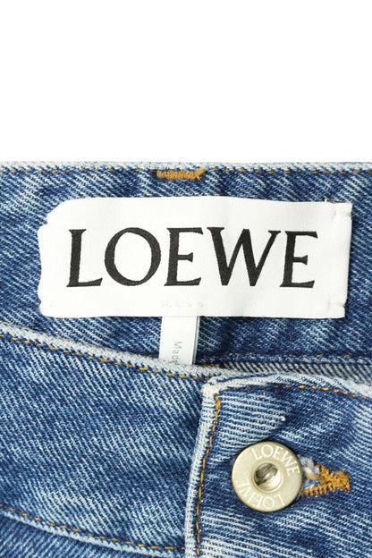 LOEWE Anagram Embroidered Baggy Denim Pants Indigo Size 38