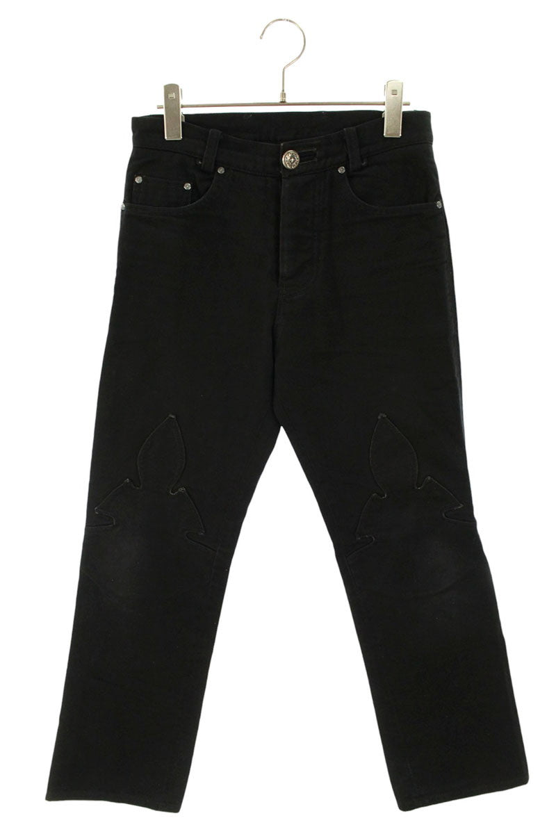 Chrome Hearts DNM PANTS BLK Flare Knee Stitch Denim Size 27