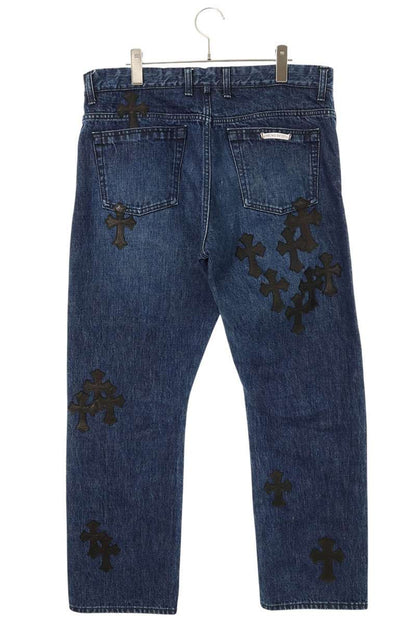 Chrome Hearts JEAN SL FLEURKNEE Cross Patch Jeans Size 36