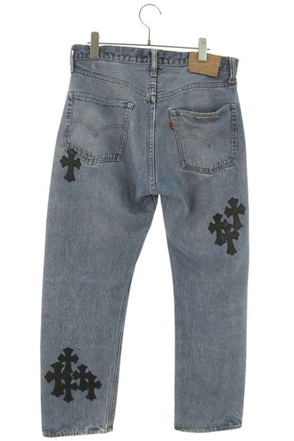Chrome Hearts U VNTG JEAN BLU RED TAB Cross Patch Size 32