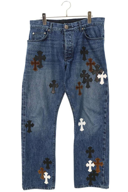 Chrome Hearts JEAN STRTLG FBRC Washed Cross Patch Size 34