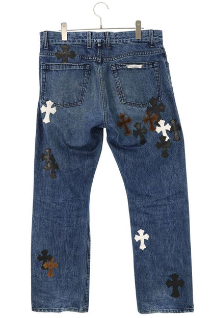 Chrome Hearts JEAN STRTLG FBRC Washed Cross Patch Size 34