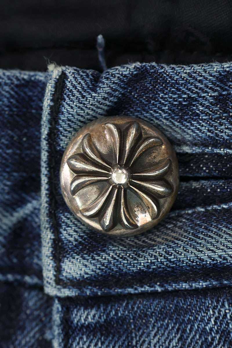 Chrome Hearts JEAN STRTLG FBRC Washed Cross Patch Size 34