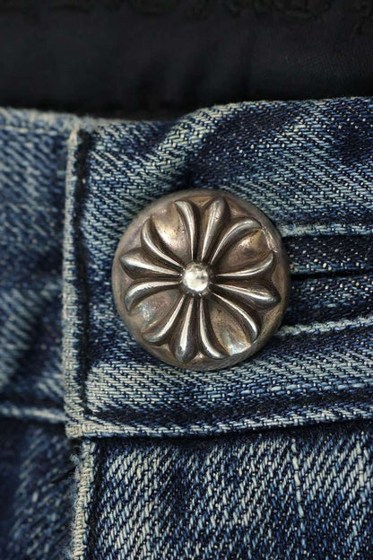 Chrome Hearts JEAN STRTLG FBRC Cross Patch Denim Size 36
