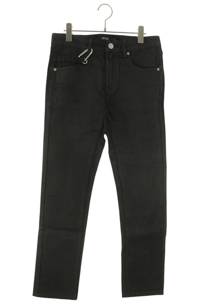 GOAR ARCHIVE Black Wax Coated Straight Denim Pants Size 32