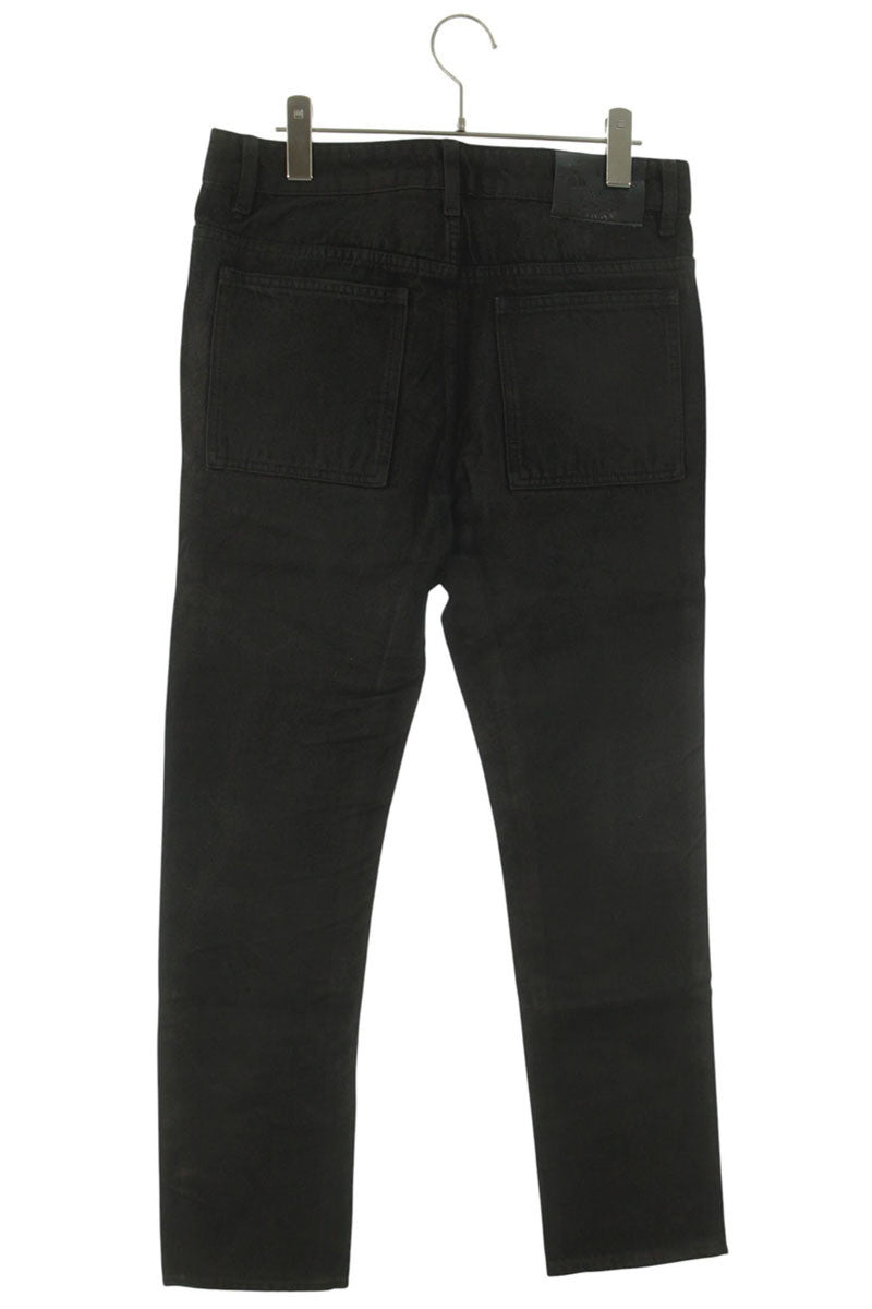 GOAR ARCHIVE Black Wax Coated Straight Denim Pants Size 32