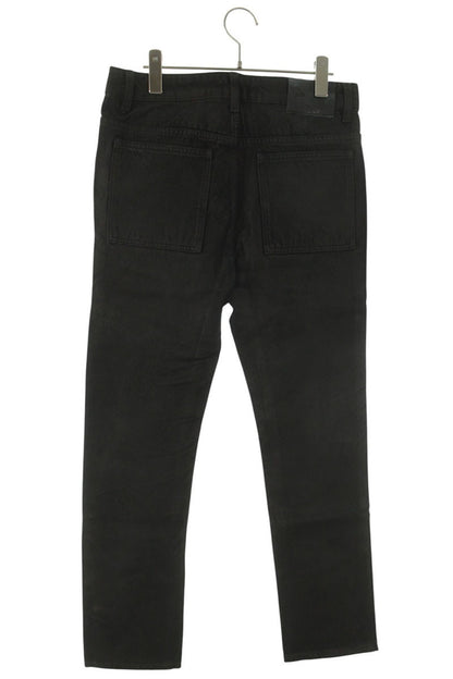 GOAR ARCHIVE Black Wax Coated Straight Denim Pants Size 32