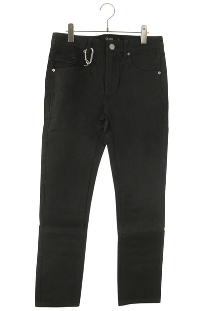 GOAR ARCHIVE Black Wax Coated Straight Denim Pants Size 32