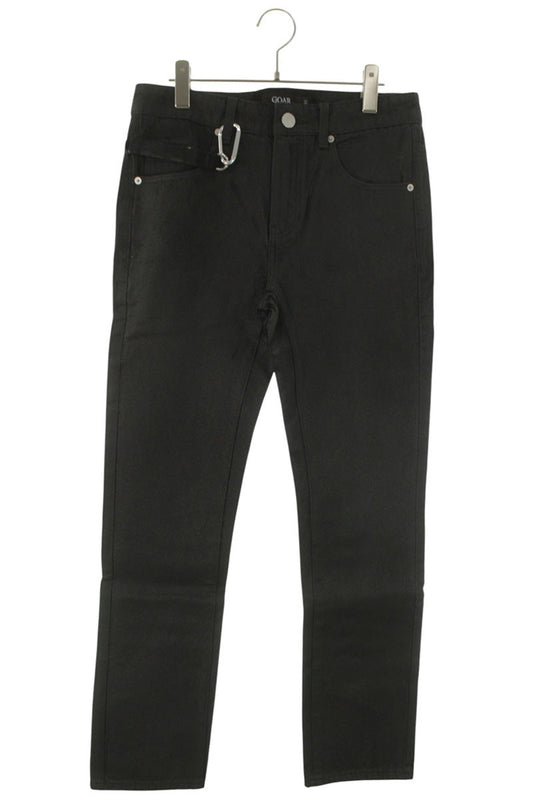 GOAR ARCHIVE Black Wax Coated Straight Denim Pants Size 32