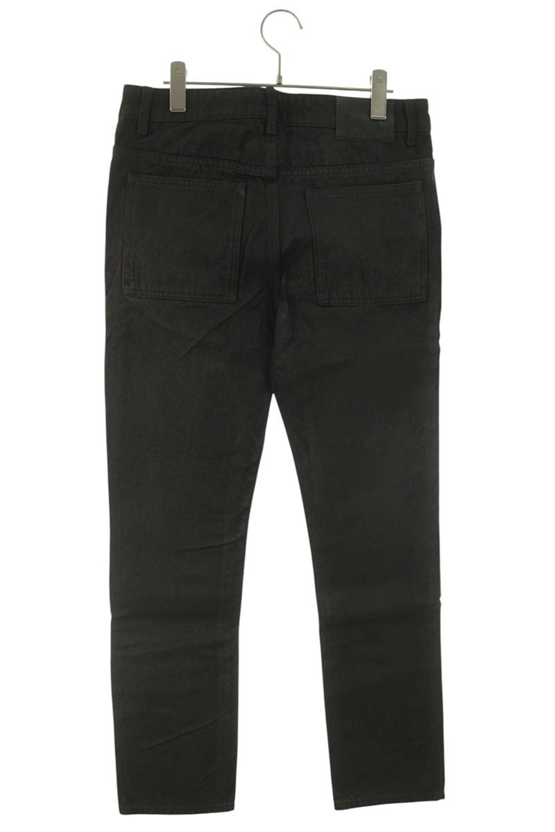 GOAR ARCHIVE Black Wax Coated Straight Denim Pants Size 32