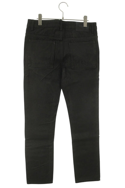 GOAR ARCHIVE Black Wax Coated Straight Denim Pants Size 32