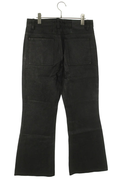 GOAR ARCHIVE Black Wax Coated Flare Denim Pants Size 30