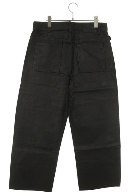 GOAR ARCHIVE Black Wax Coated Baggy Denim Pants Size 32
