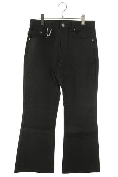 GOAR ARCHIVE Black Wax Coated Flare Denim Pants Size 32