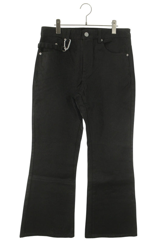 GOAR ARCHIVE Black Wax Coated Flare Denim Pants Size 32