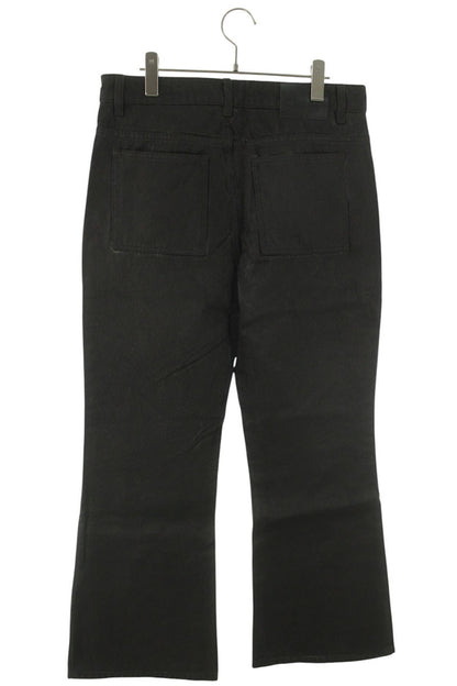 GOAR ARCHIVE Black Wax Coated Flare Denim Pants Size 32