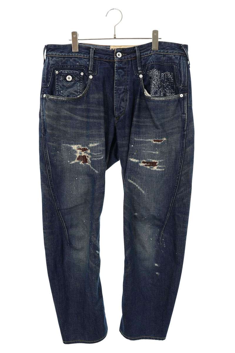 DENHAM CROSSBACK MIJ ORIGIN Paint Splatter Denim Size 33